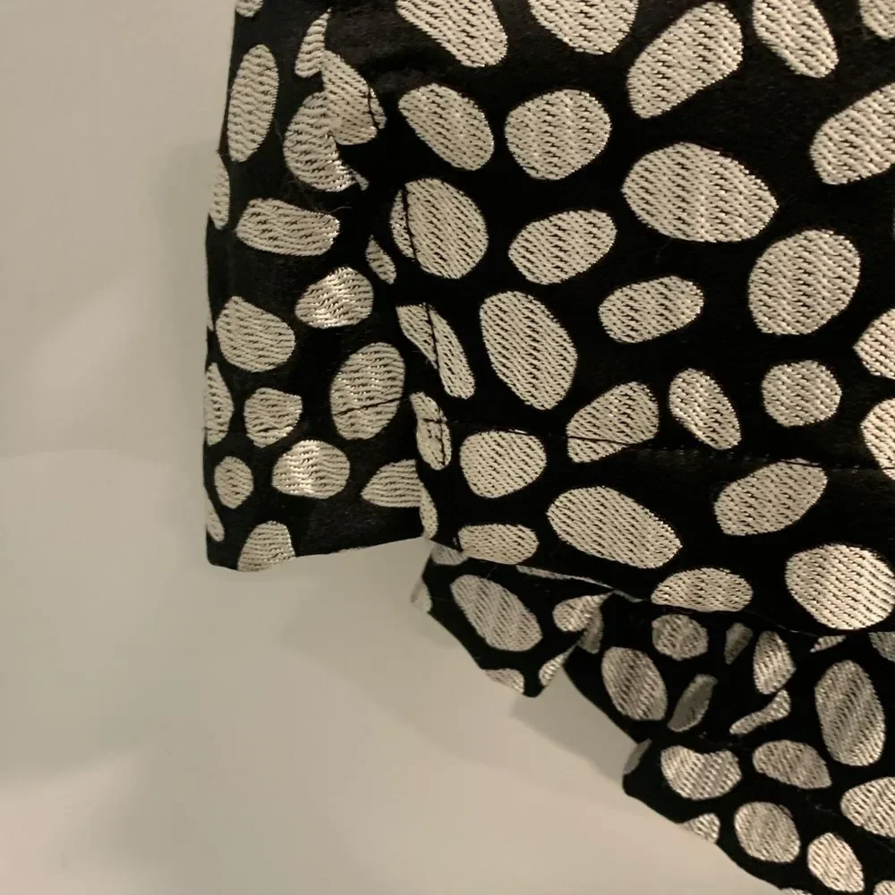 Chic Black Lined Beautiful Patterned Women's Blazer Classic Design - Picture 8 of 11